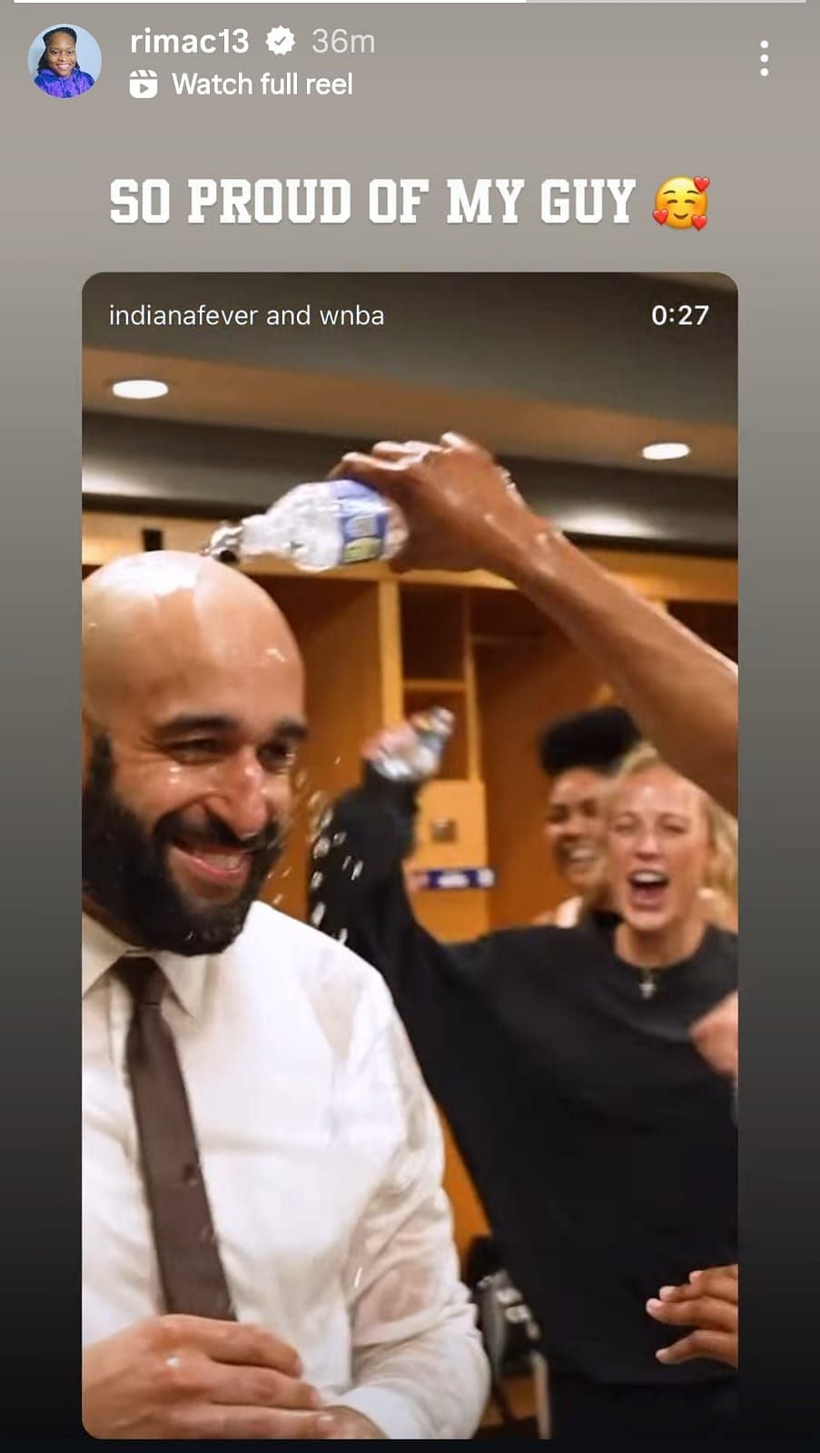 Austin Kelly’s wife, Karima Christmas-Kelly’s Instagram story